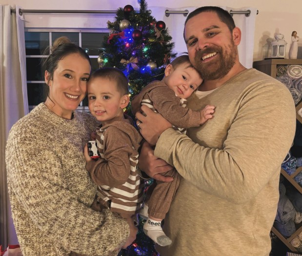 Ramona Unified employees Kristina and Bobby Huffman are shown with their children, Blake and Bryce. (Courtesy Kristina Huffman)