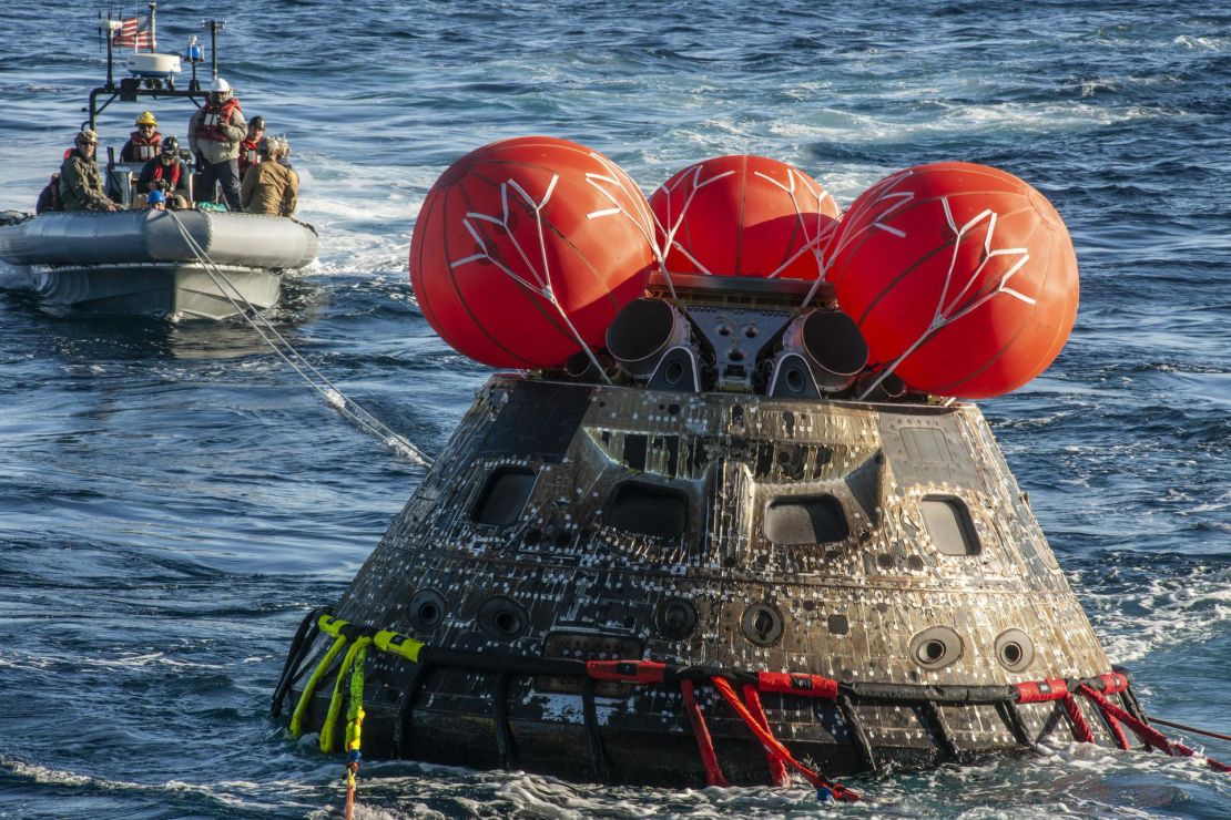 NASA's Orion spacecraft for the Artemis I mission was successfully landed on December 11, 2022, off the coast of Baja California.